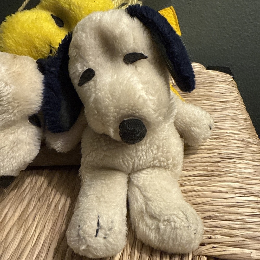 Vintage Peanuts Snoopy Woodstock Plush Lot of 3 Stuffed Animals Charlie Brown - Picture 4 of 9